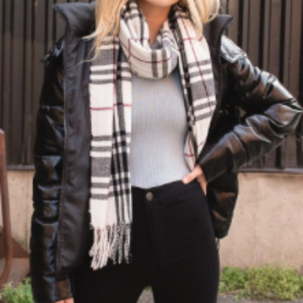 Garage Shiny Puffer Jacket Black S